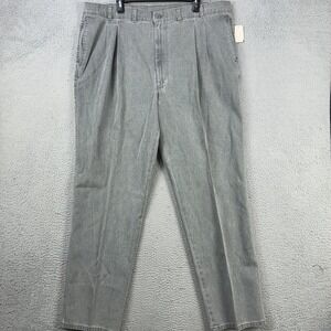 Vintage Dockers Mens Lazarus Jean Pants 44X34 Gray Pleated Straight USA Made NEW